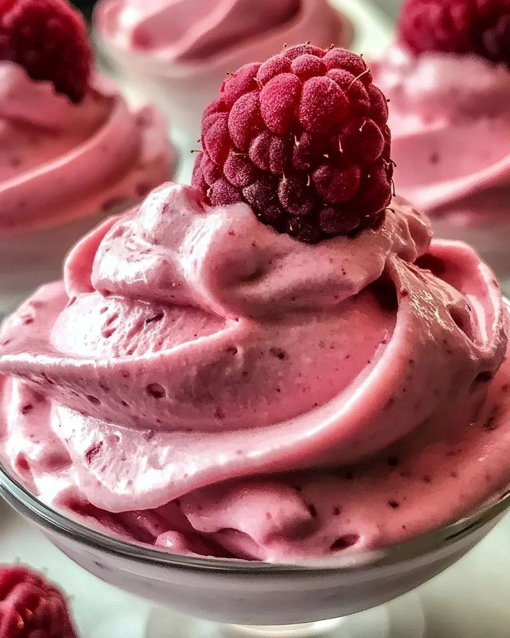 4-Zutaten Himbeer Proteinmousse ganz ohne Backen