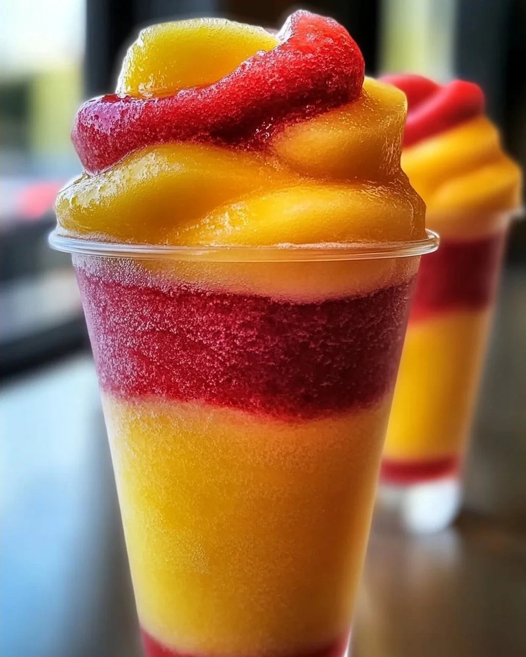 Ananas Erdbeer Swirl Slushies für heiße Sommertage