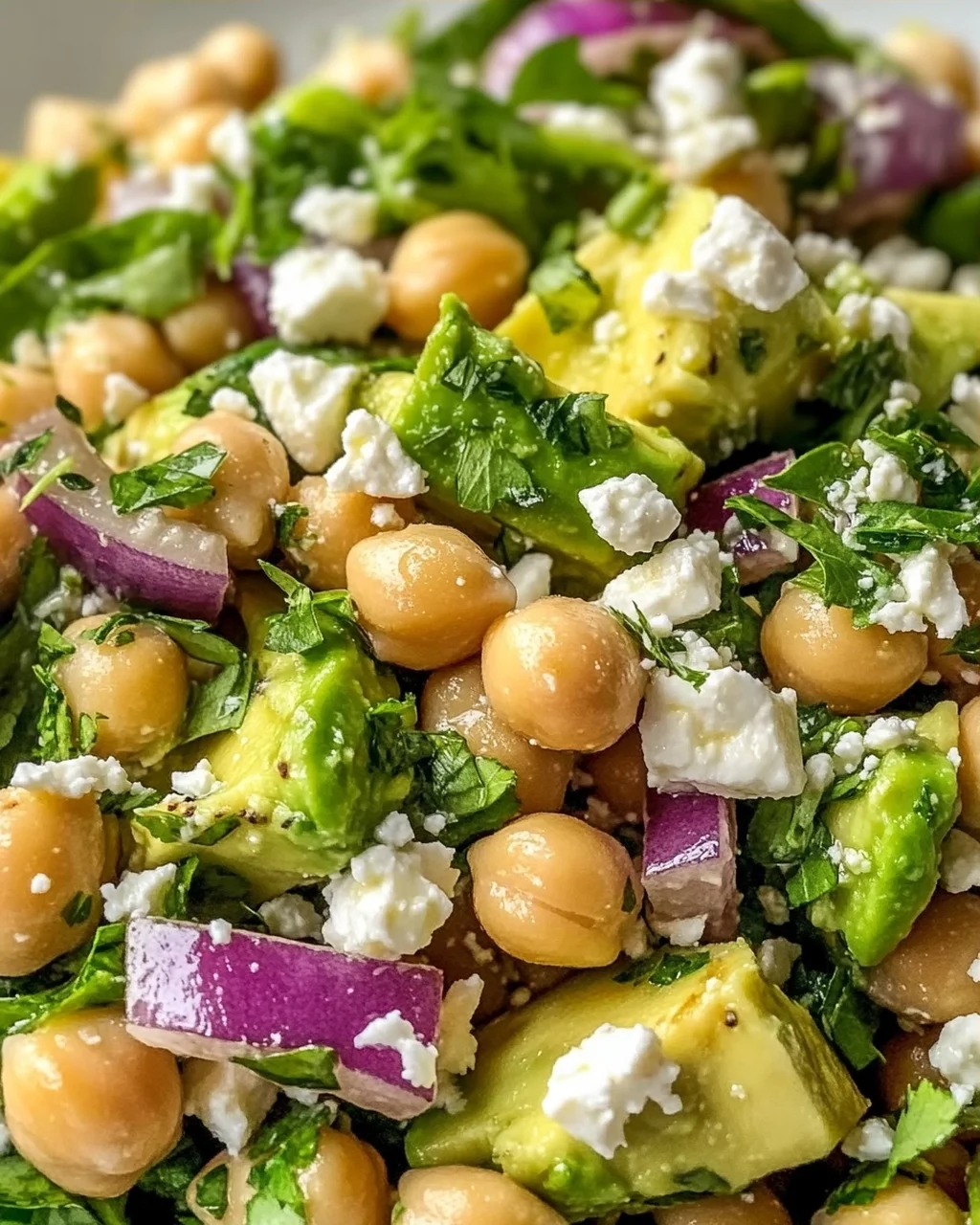 Chickpea Feta Avocado Salad – Quick & Delicious!