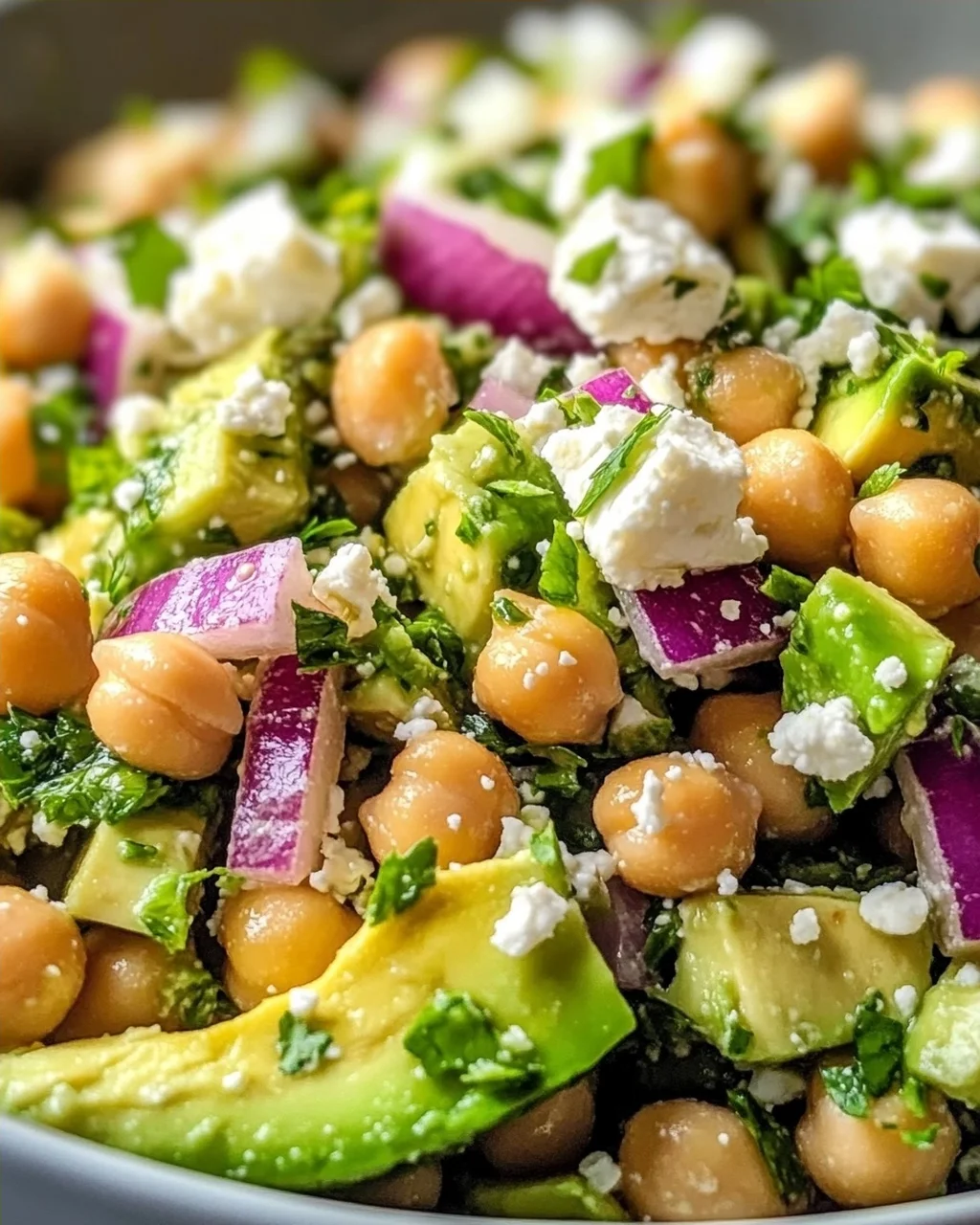 Chickpea Feta Avocado Salad – Quick & Delicious!