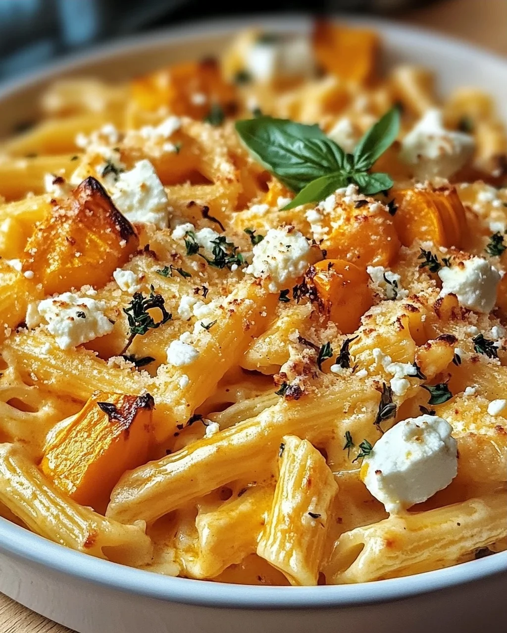 Cremige Gebackene Feta Kürbis Pasta
