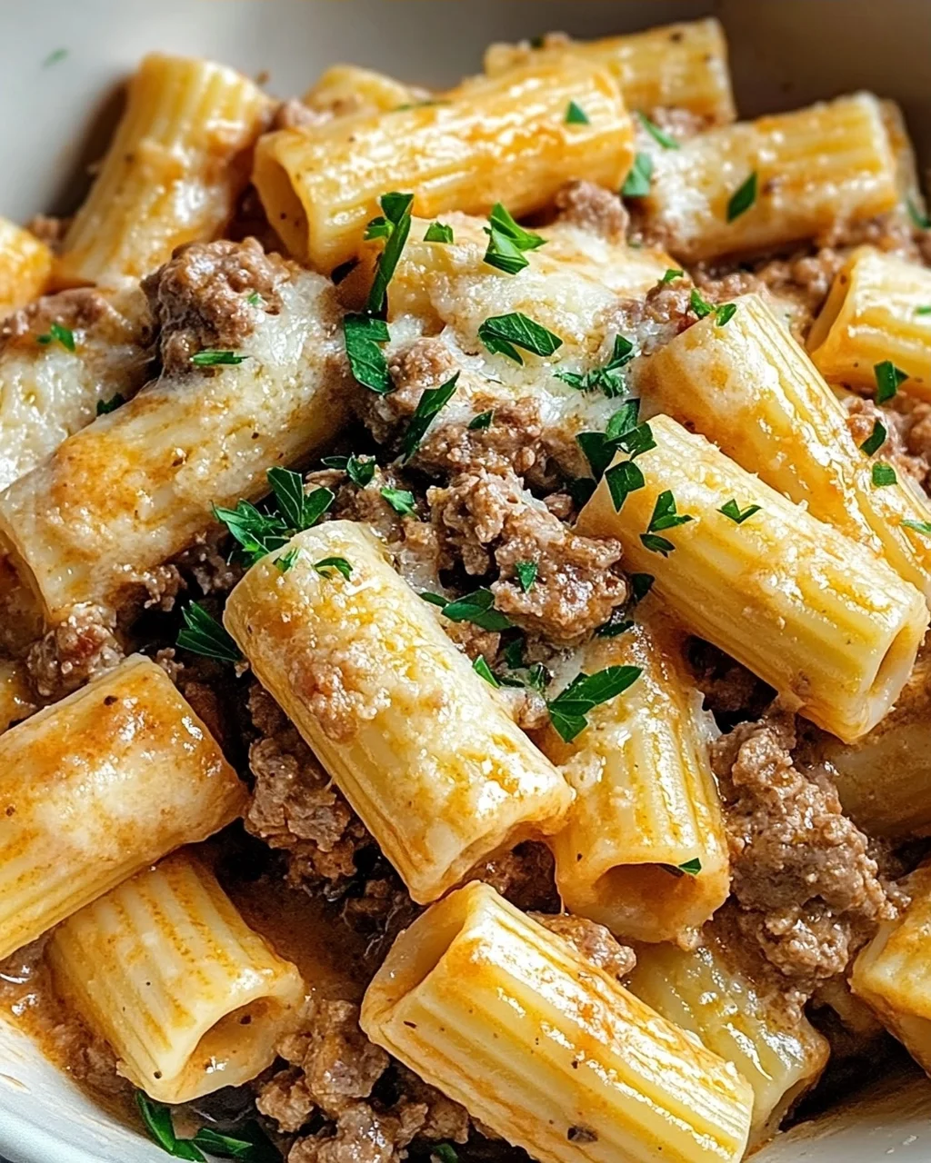 Cremige Parmesan-Rinder-Rigatoni: Herzhaft, schnell & unwiderstehlich!