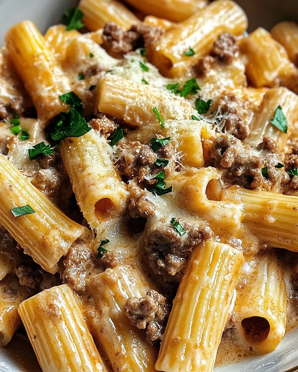 Cremige Parmesan-Rinder-Rigatoni: Herzhaft, schnell & unwiderstehlich!