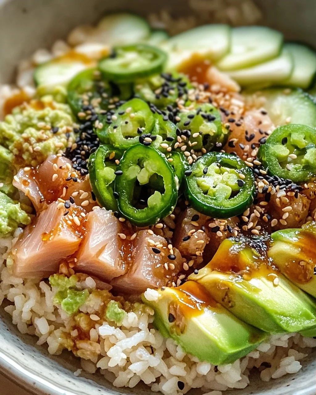 Crispy Rice Salad with Tuna and Avocado – Fresh & Crunchy!