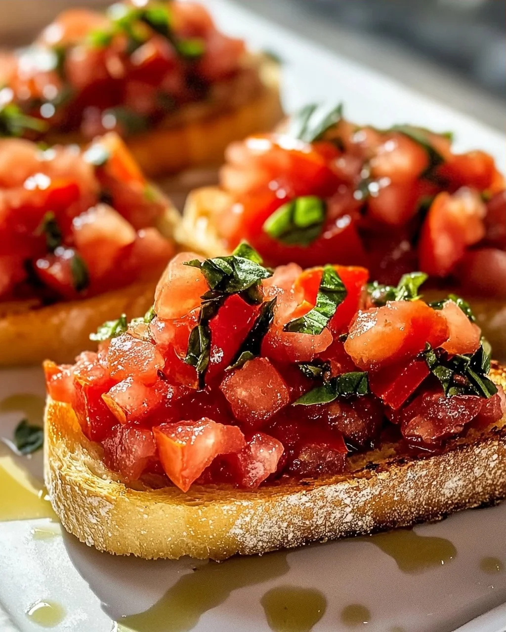 Das beste Tomaten Basilikum Bruschetta Baguette Rezept!