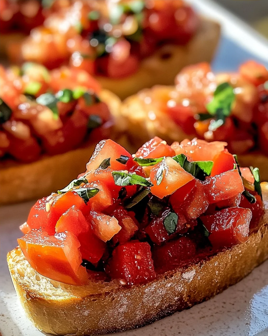Das beste Tomaten Basilikum Bruschetta Baguette Rezept!
