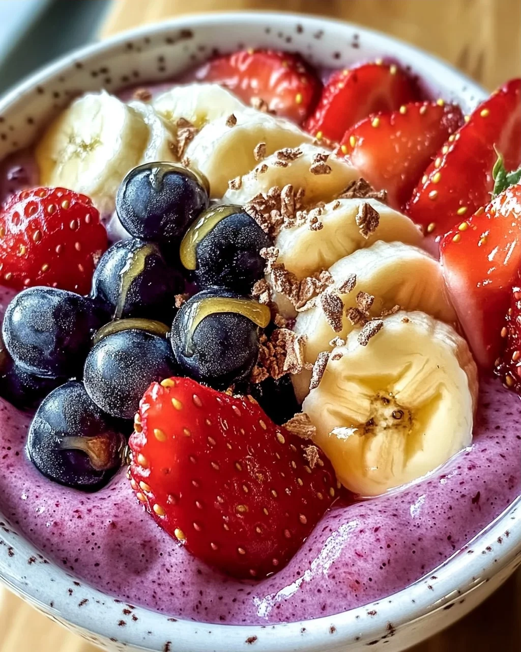 Erdbeere Acai Smoothie Schüssel für einen frischen Start