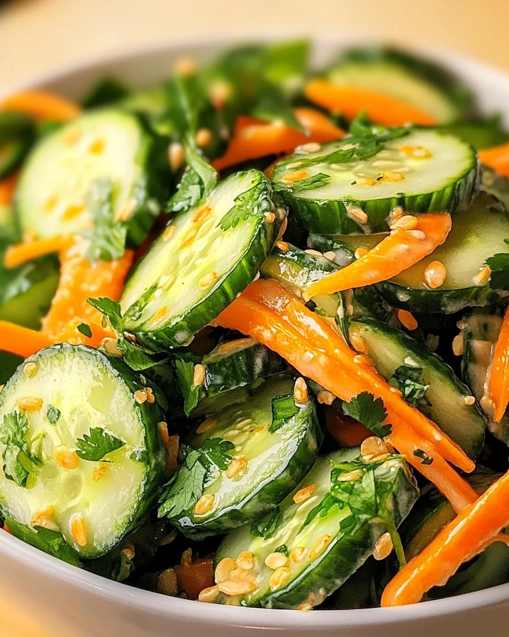 Erfrischender Asiatischer Gurkensalat für den Sommer!