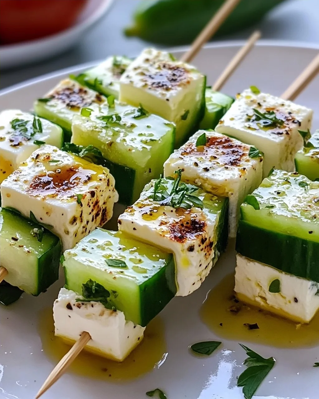 Feta Spieße mit Gurke: Erfrischendes Rezept für den Sommer!