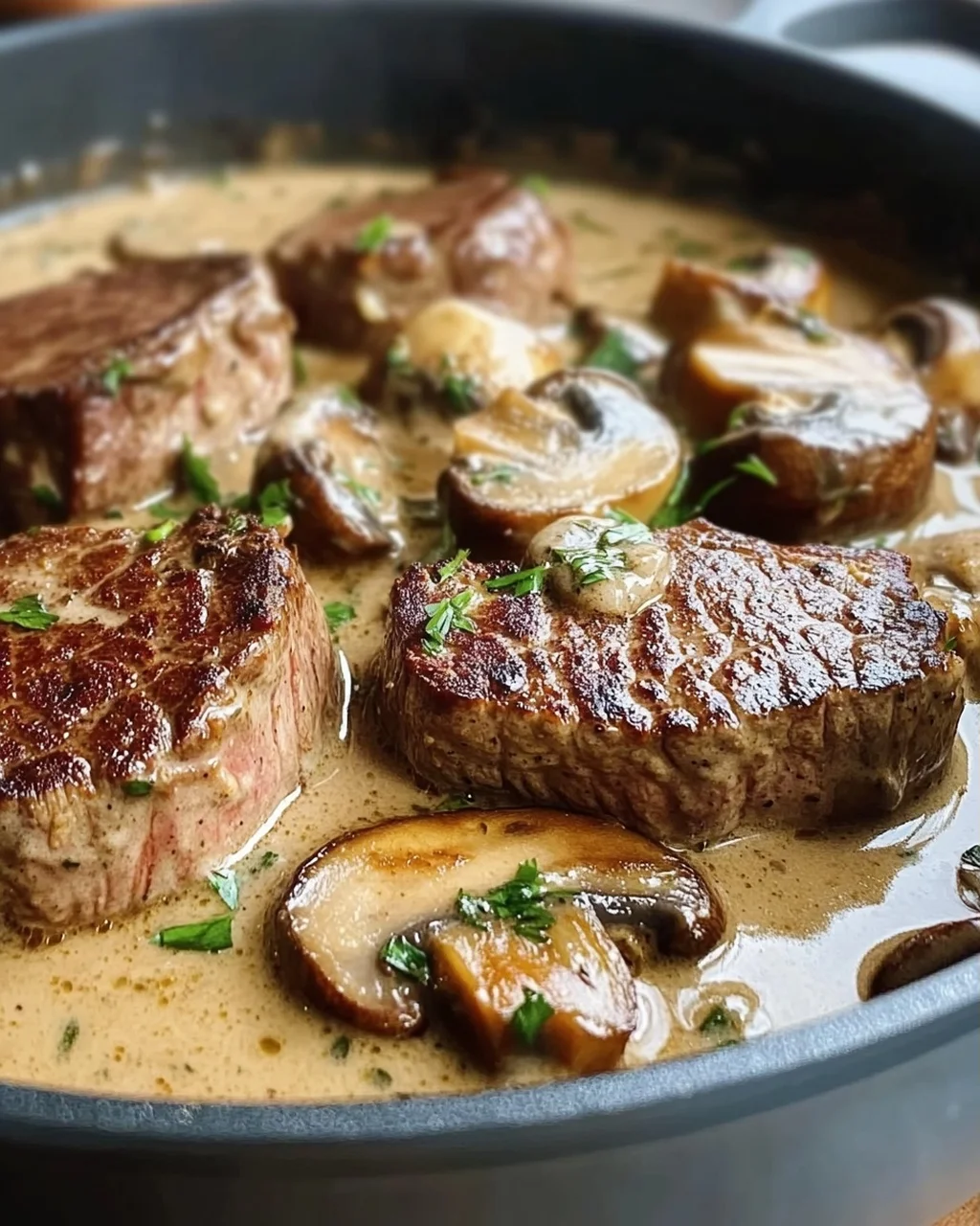 Filettopf mit Champignons