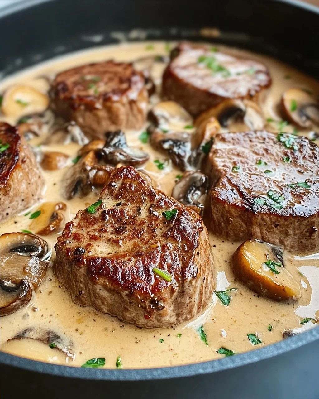 Filettopf mit Champignons