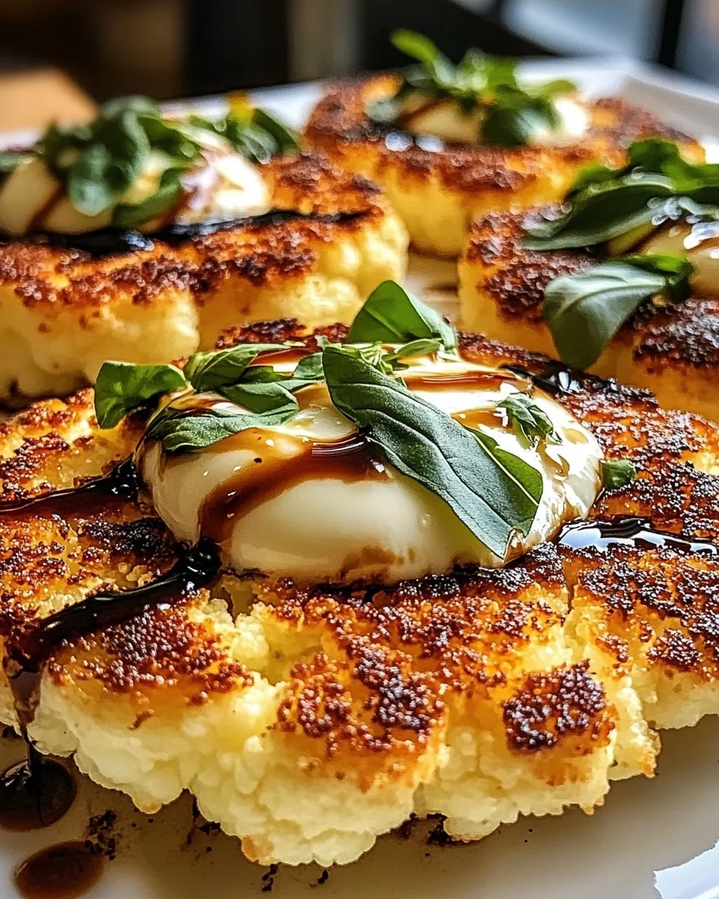 Gebackene Mozzarella-Blumenkohlsteaks