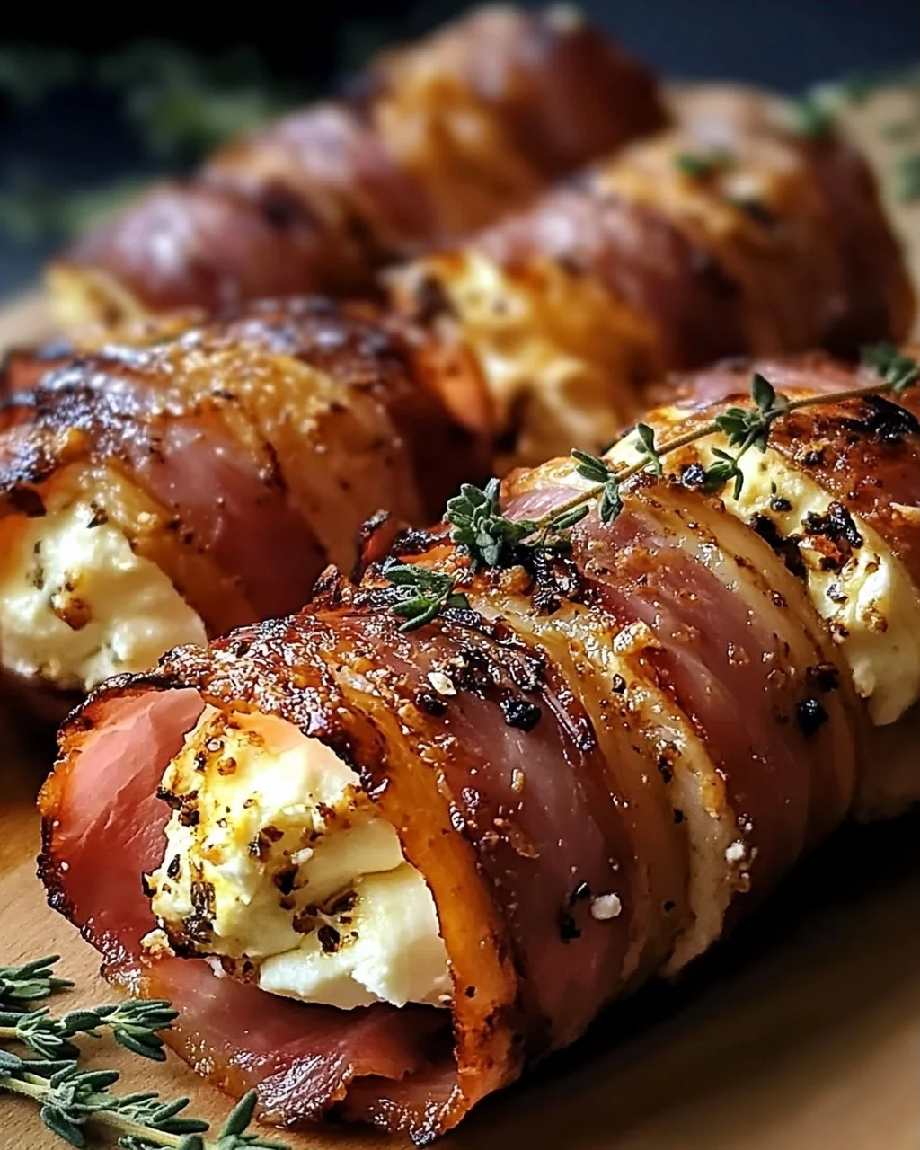 Gegrillte Feta-Schinkenröllchen für köstliche Snacks