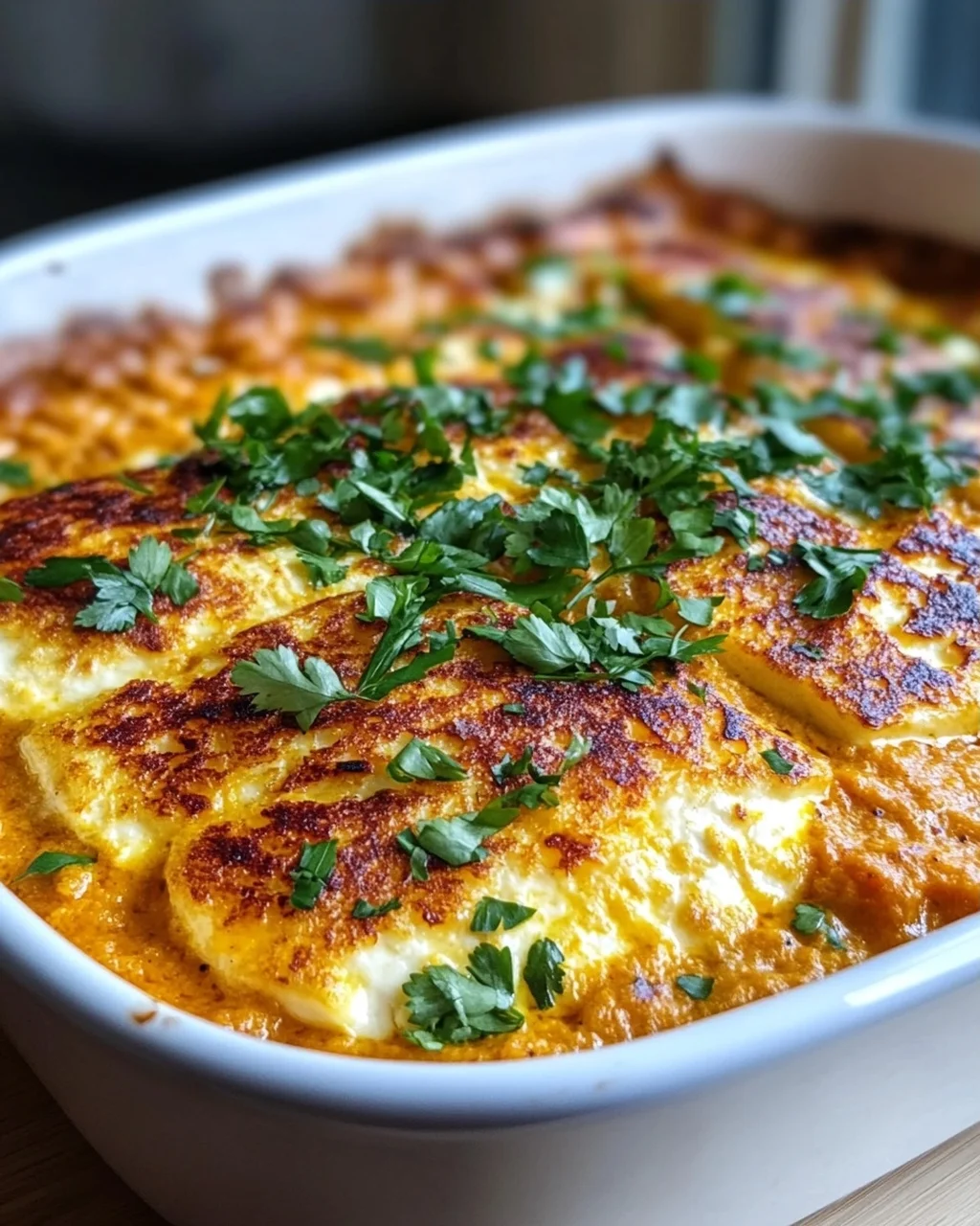 Halloumi Makhani Auflauf