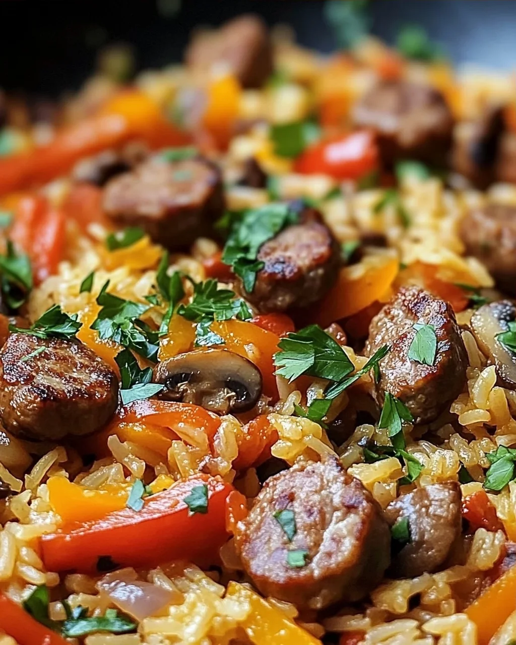 Herzhafte Rindswurst Reis Pfanne: Einfaches Ultimate-Rezept