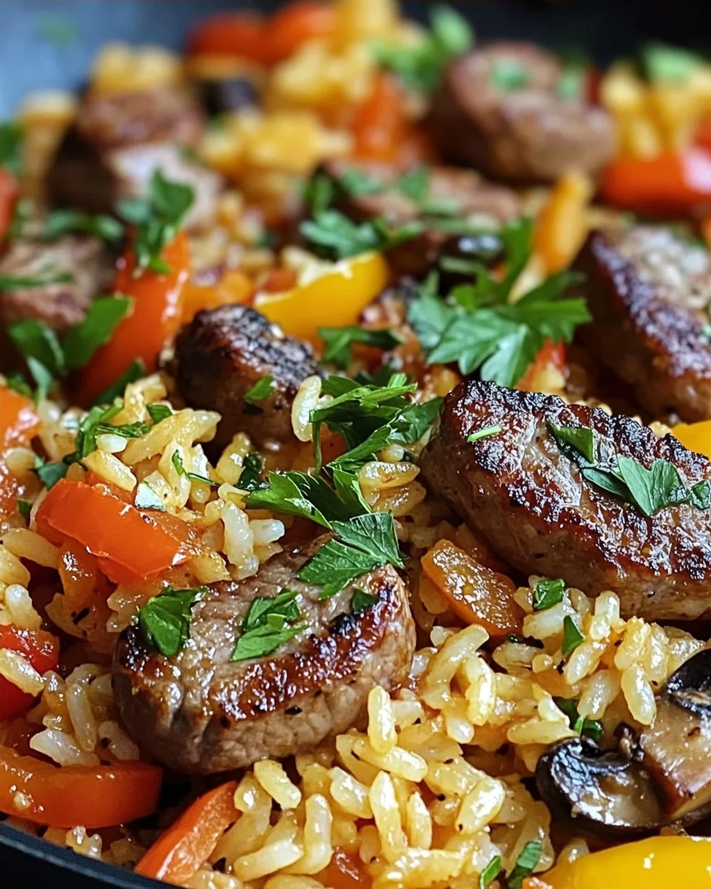 Herzhafte Rindswurst Reis Pfanne: Einfaches Ultimate-Rezept