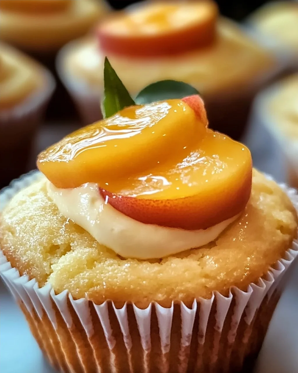 Honig Pfirsich Frischkäse Muffins zum Verlieben