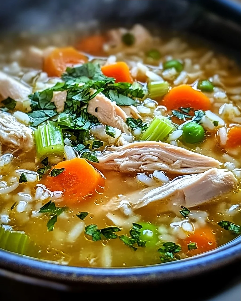 Hühner-Reis-Suppe mit speziellem Kräuter-Extrakt