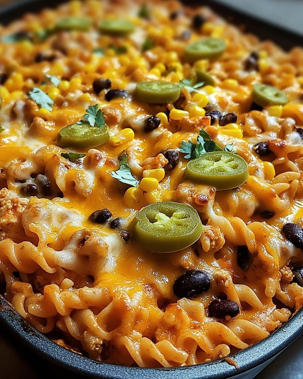 Käsiger Taco Nudelauflauf