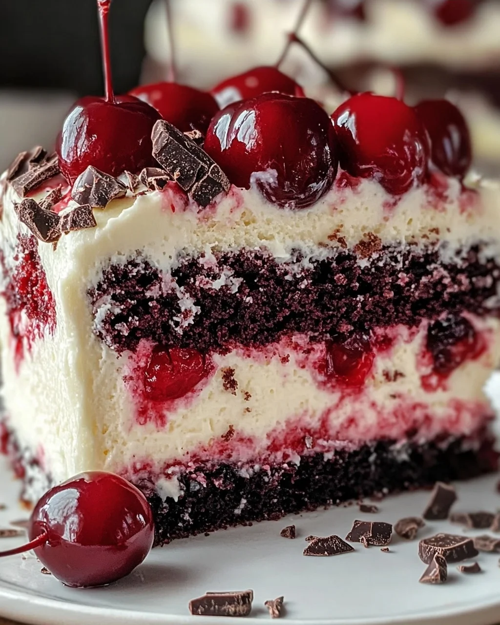 Kirschtorte mit Stracciatellacreme