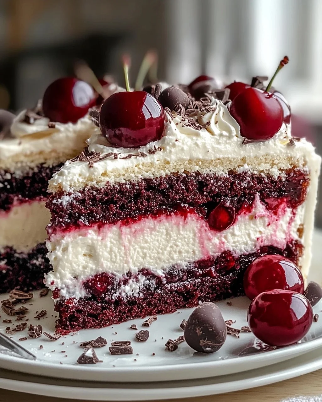 Kirschtorte mit Stracciatellacreme