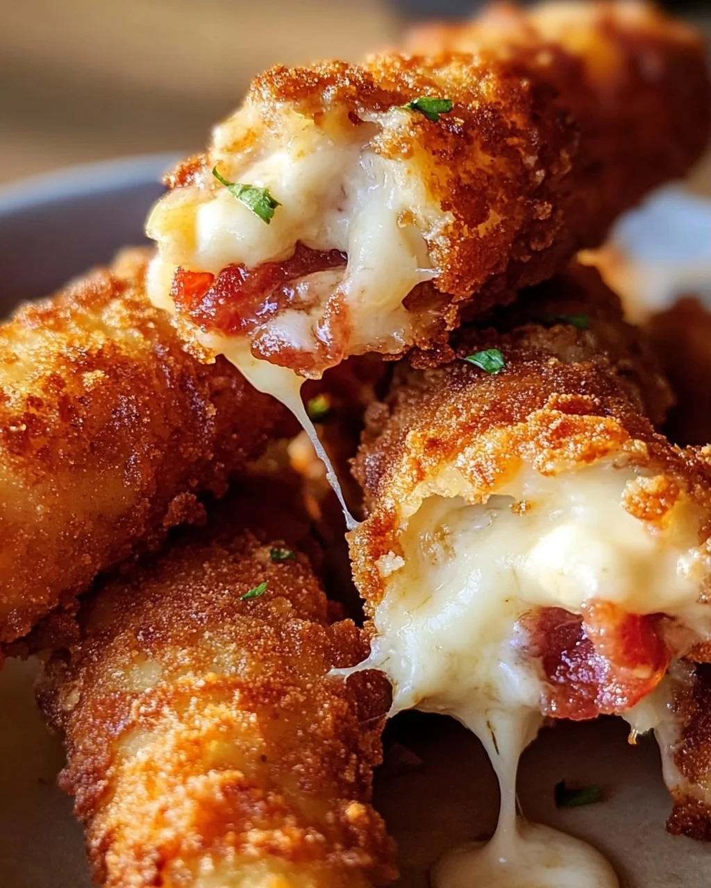 Knusprige Beef Bacon Mozzarella Sticks – Ein Genuss!