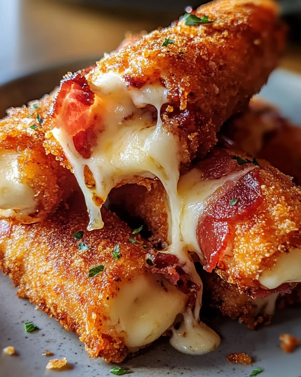 Knusprige Beef Bacon Mozzarella Sticks – Ein Genuss!