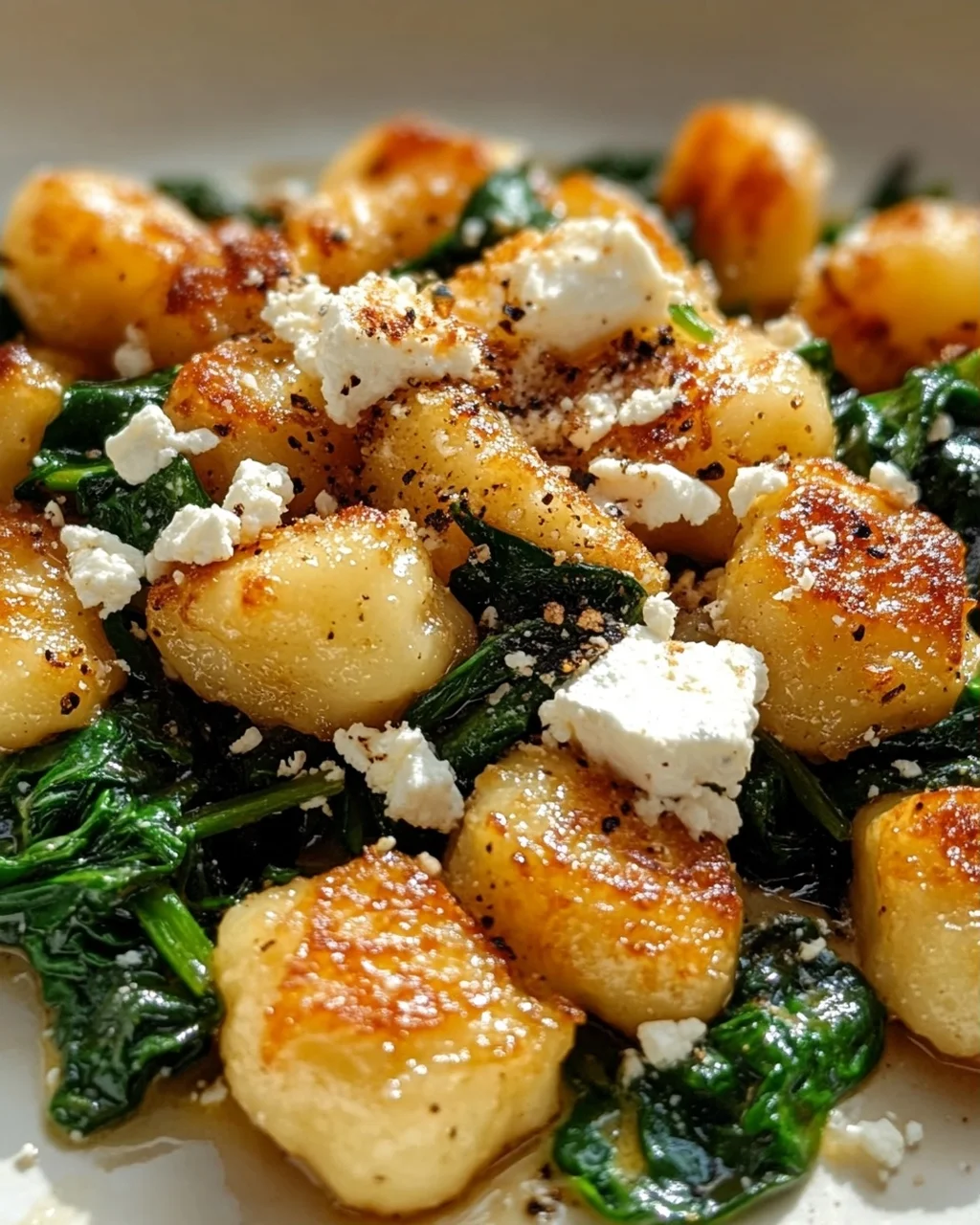 Knusprige Gnocchi mit Spinat und Feta: Dein schnelles Rezept