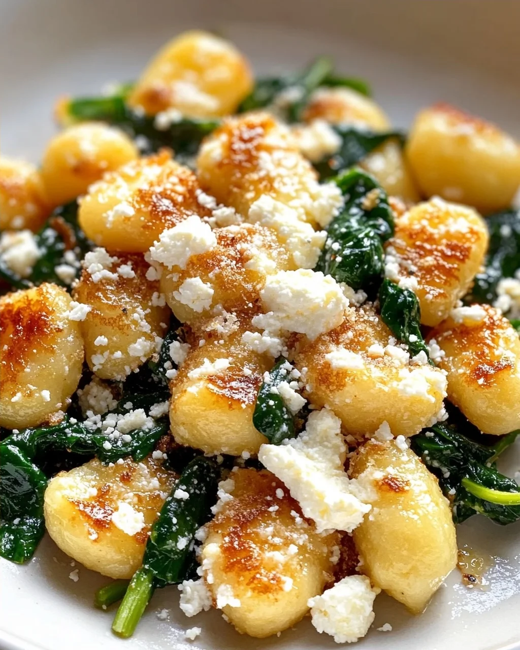 Knusprige Gnocchi mit Spinat und Feta: Dein schnelles Rezept