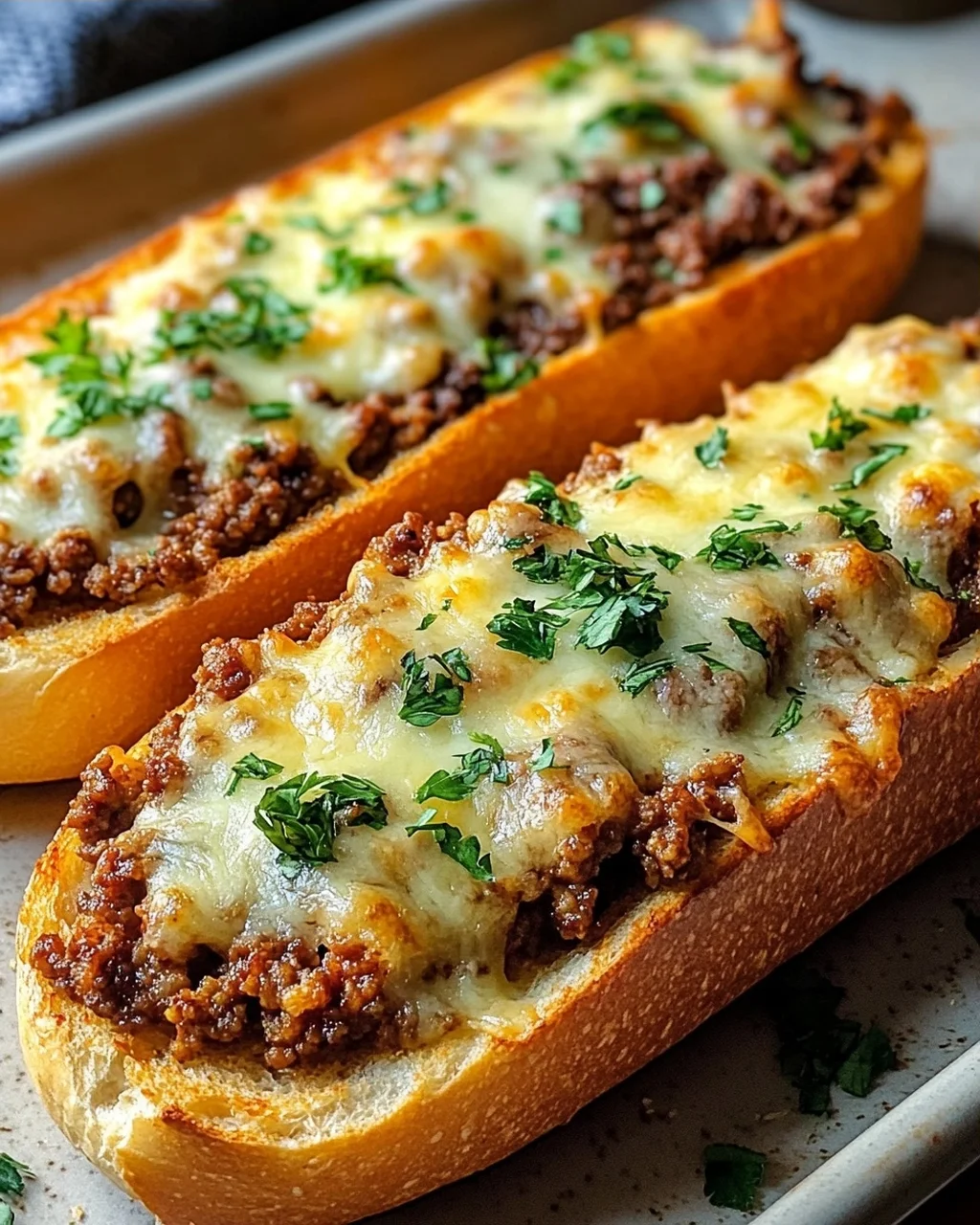 Knusprige überbackene Hackfleisch Baguettes – Nie wieder matschig!