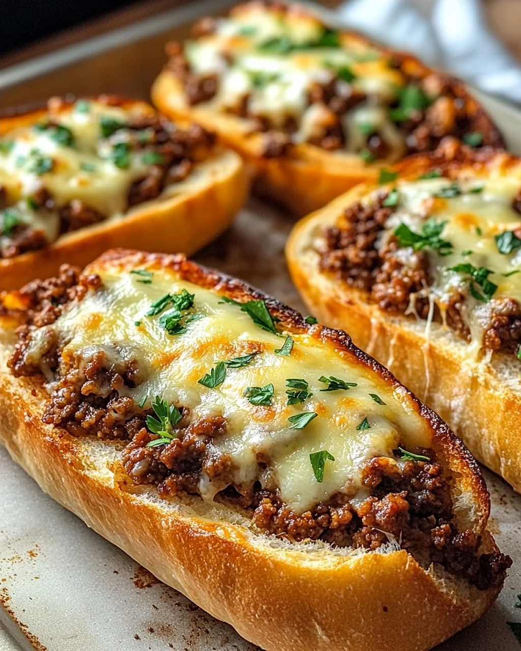 Knusprige überbackene Hackfleisch Baguettes – Nie wieder matschig!