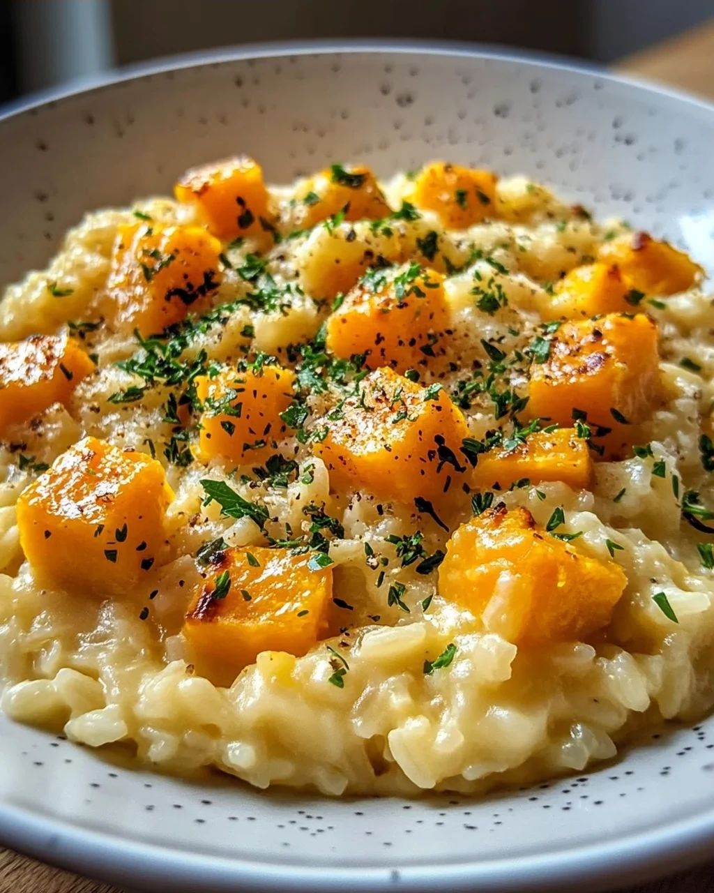 Kürbisrisotto mit Hokkaido und frischen Kräutern genießen