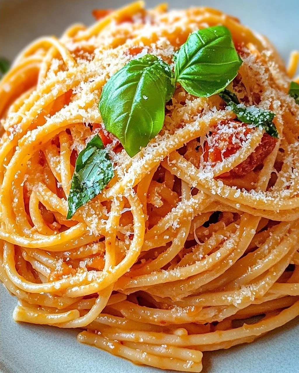 Linguine mit Tomaten-Parmesansoße