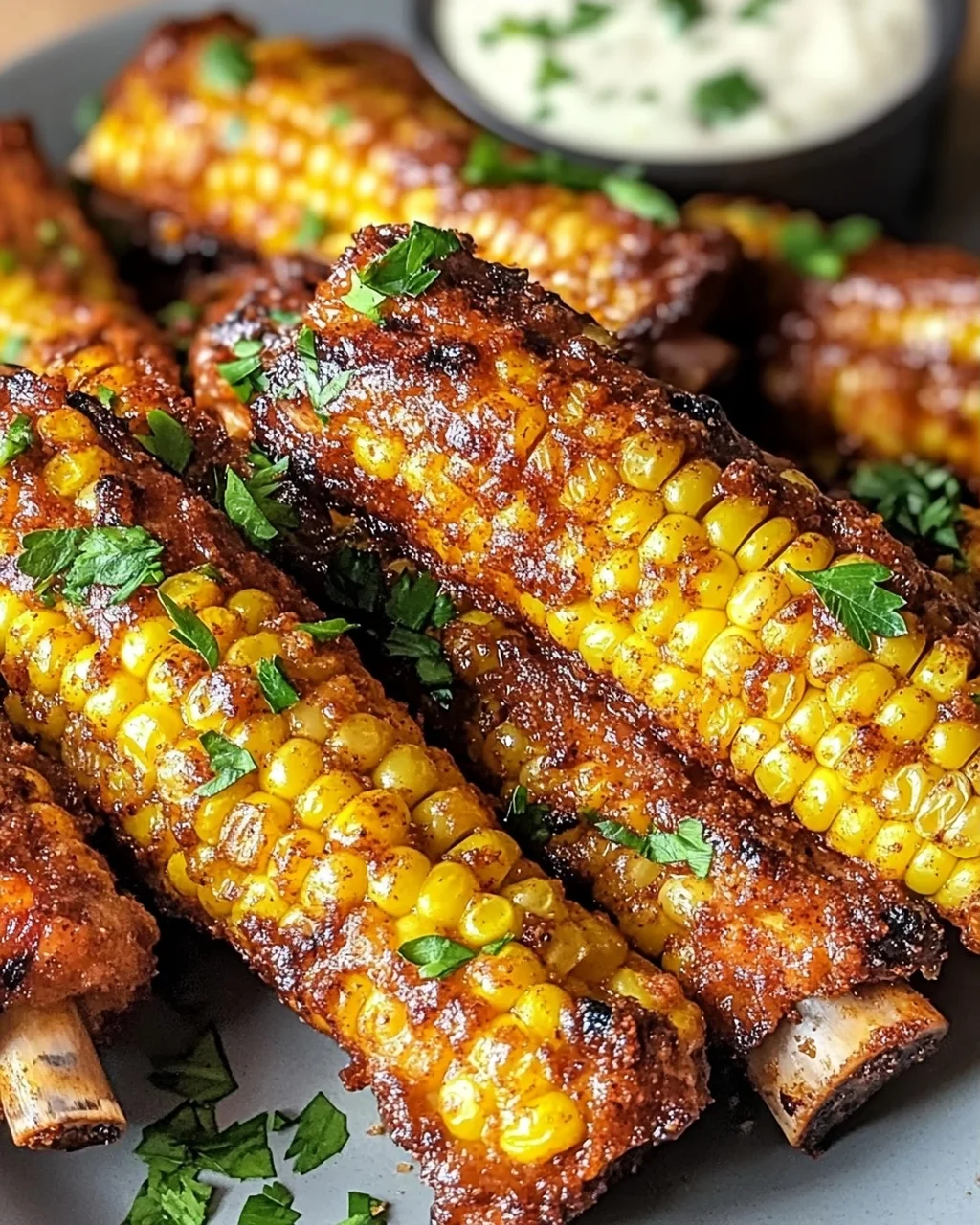 Luftfritteusen-Maisrippen mit köstlichen Variationen