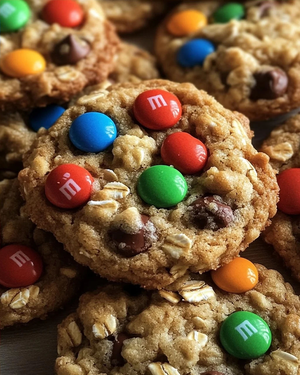 M&M-Cookies mit Haferflocken