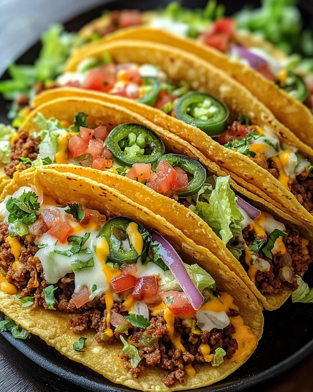 Ofen-gebackene käsige Tacos Knuspriges Gefülltes Rezept
