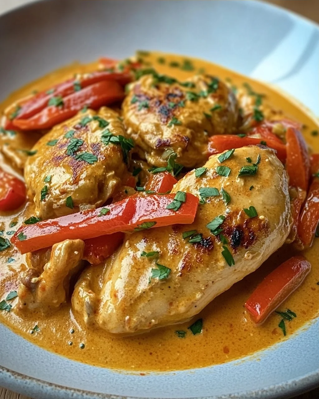 Paprika-Sahne-Hähnchen