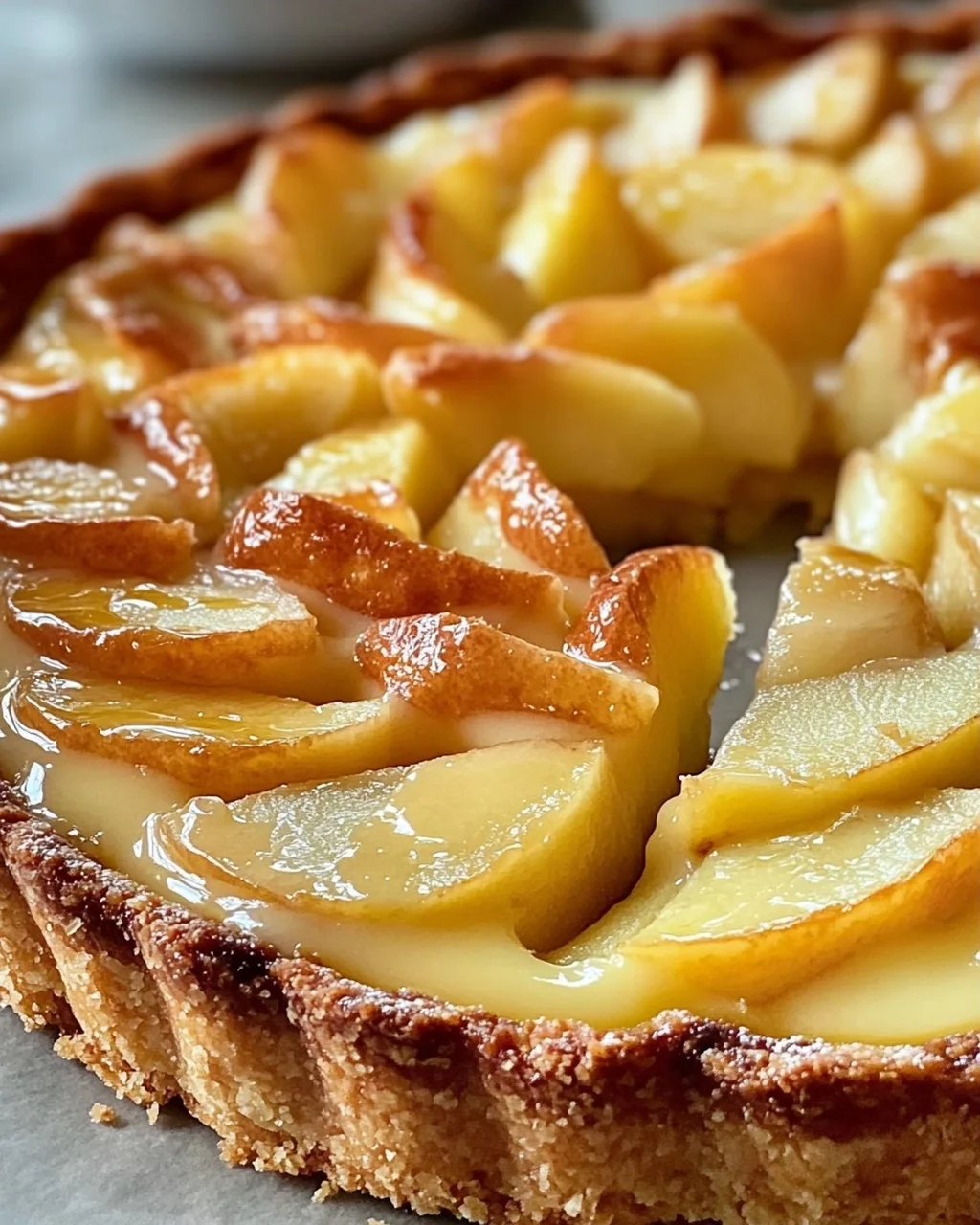 Saftige Apfeltarte mit Rahmguss