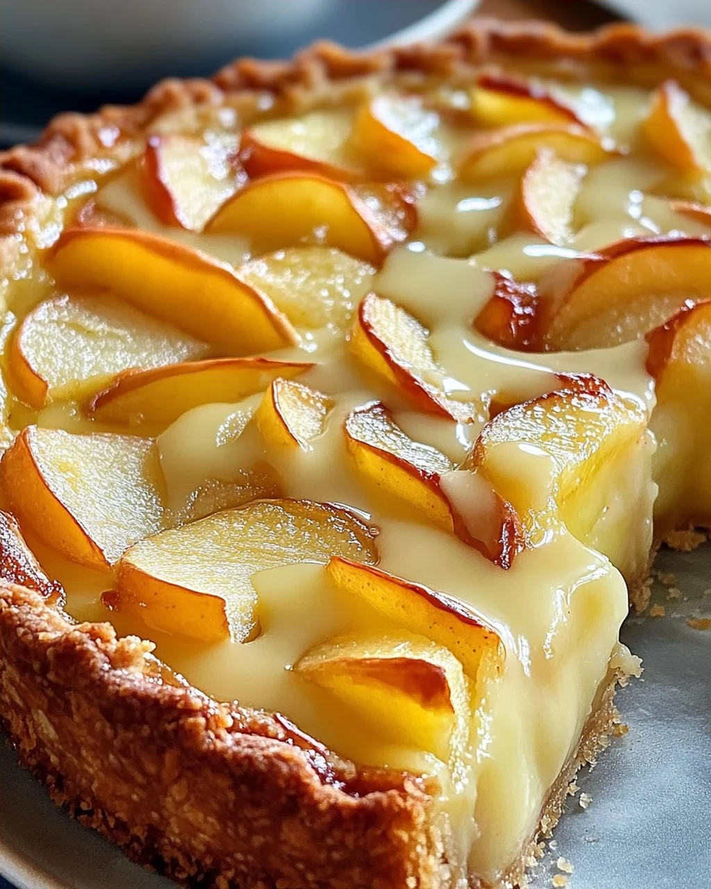 Saftige Apfeltarte mit Rahmguss