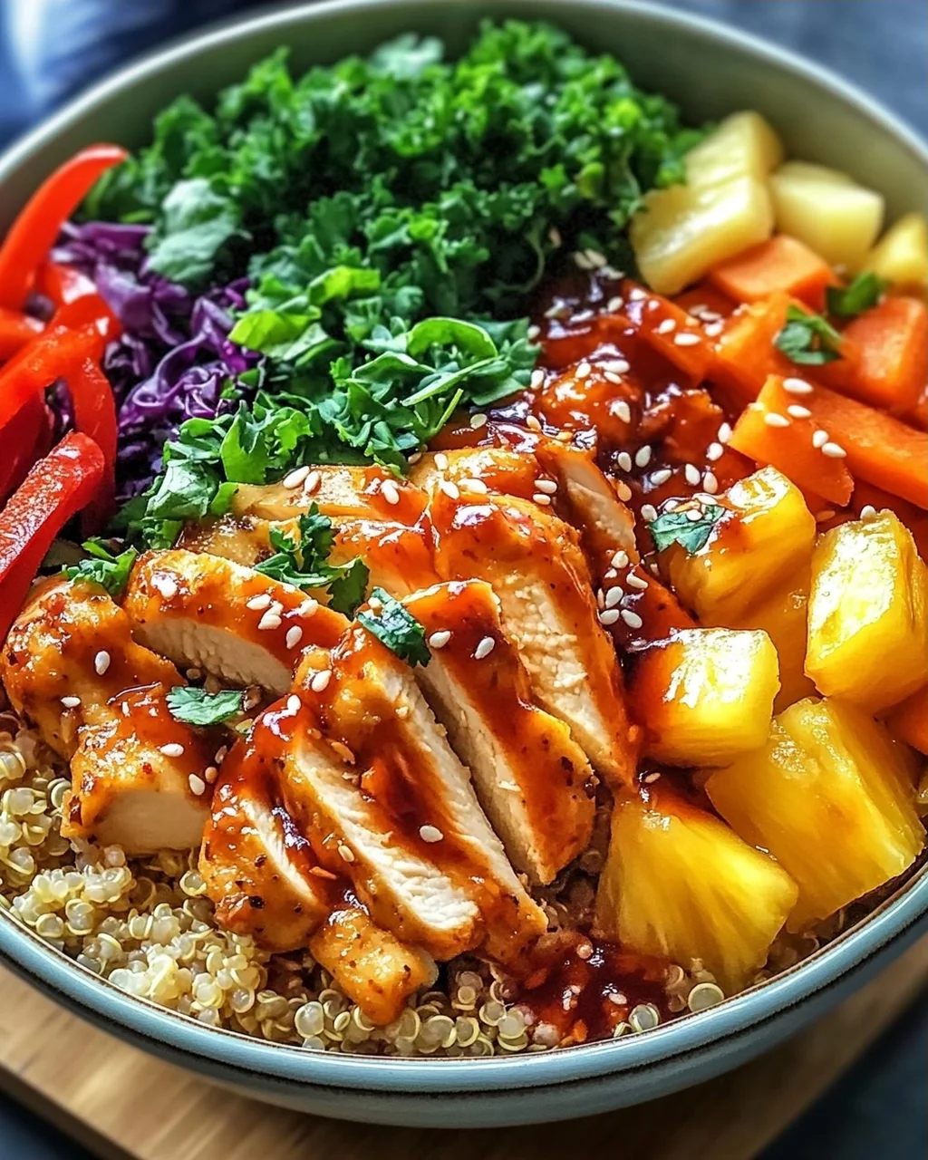 Thai Süß-Chili-Hühnchen Buddha-Schalen leicht gemacht