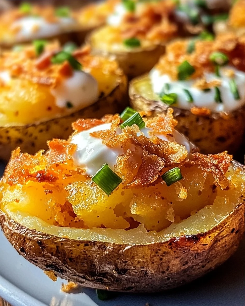 Überbackene Kartoffeln aus der Heißluftfritteuse