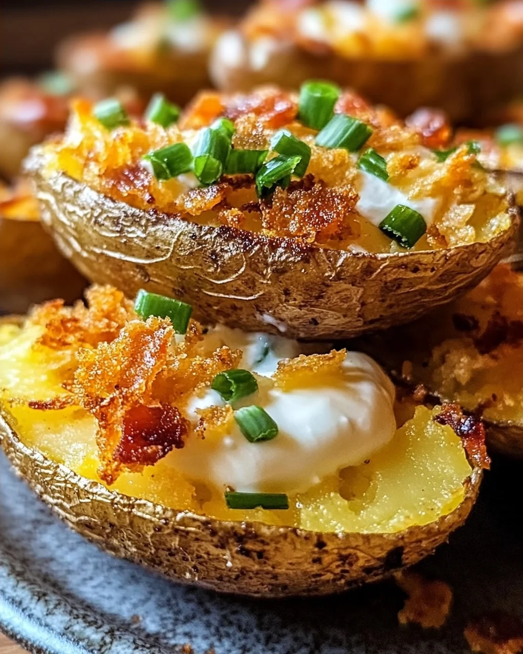Überbackene Kartoffeln aus der Heißluftfritteuse