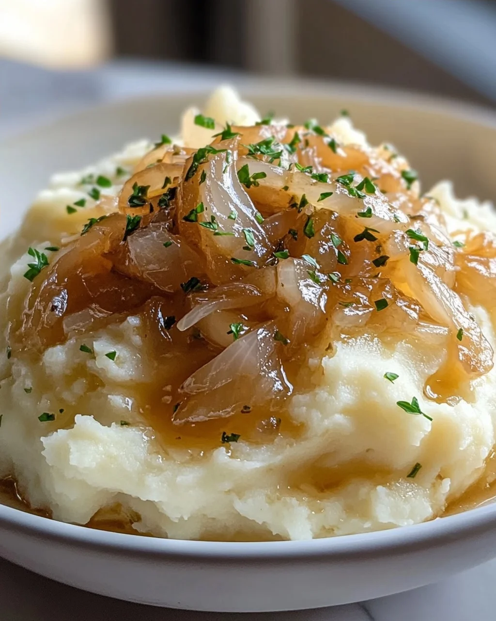 Unwiderstehliche Knoblauchbutter-Zwiebelsauce für Püree