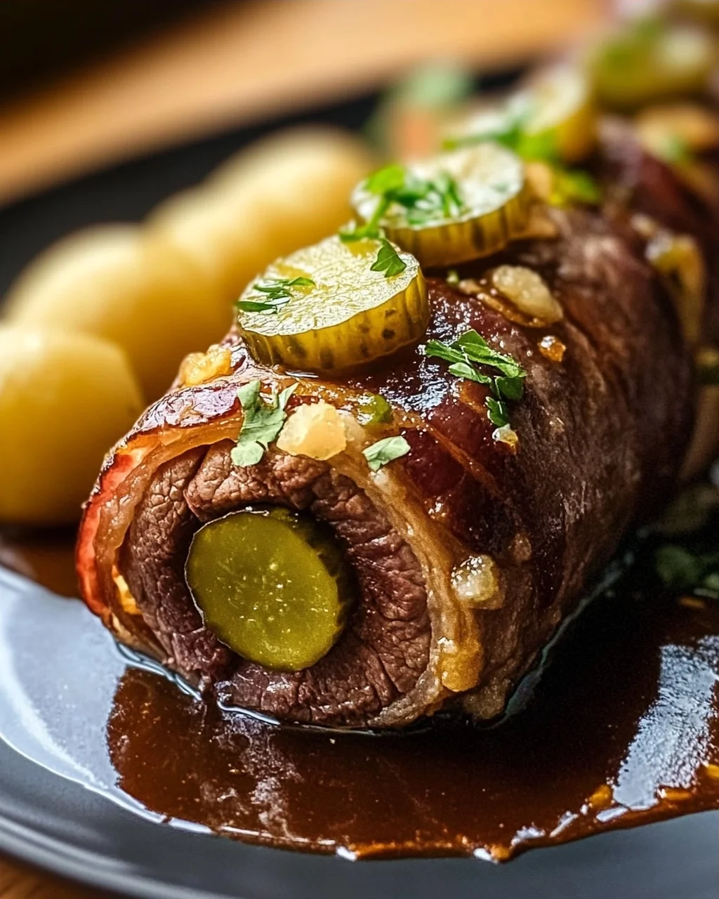 Zarte Rinderrouladen im Backofen - Omas Klassiker